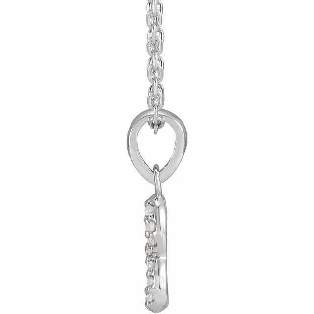 Sterling Silver .03 CTW Natural Diamond Petite Infinity 16-18" Necklace