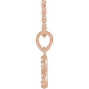 14K .03 CTW Natural Diamond Petite Infinity Necklace 16-18"