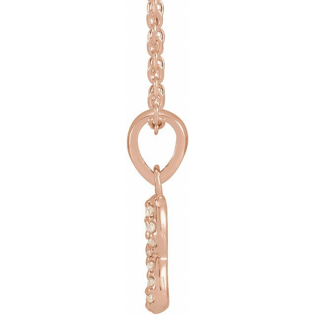 14K .03 CTW Natural Diamond Petite Infinity Necklace 16-18"