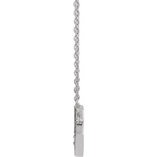Platinum .06 CT Natural Diamond Honeycomb 18" Necklace