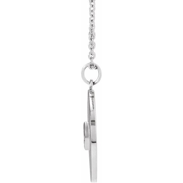 Sterling Silver .05 CT Natural Diamond Disc 16-18" Necklace