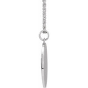 Sterling Silver .08 CT Natural Diamond Disc 16-18" Necklace
