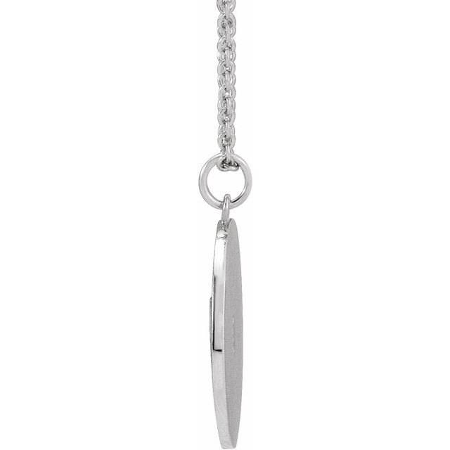 Sterling Silver .08 CT Natural Diamond Disc 16-18" Necklace
