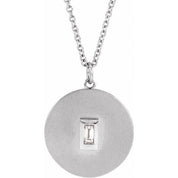 Sterling Silver .08 CT Natural Diamond Disc 16-18" Necklace