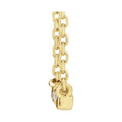 14K .03 CTW Natural Diamond French-Set Bar 18" Necklace
