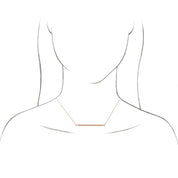 14K 1/4 CTW Natural Diamond Bar Necklace with 16" and 18" Length Options