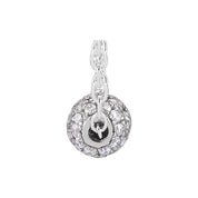 14K 3 mm 1/8 CTW Natural Diamond Ball Necklace 16-18"