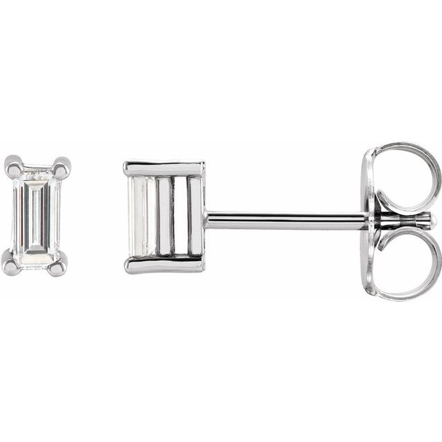 14K White 1/4 CTW Lab-Grown Diamond Stud Earrings
