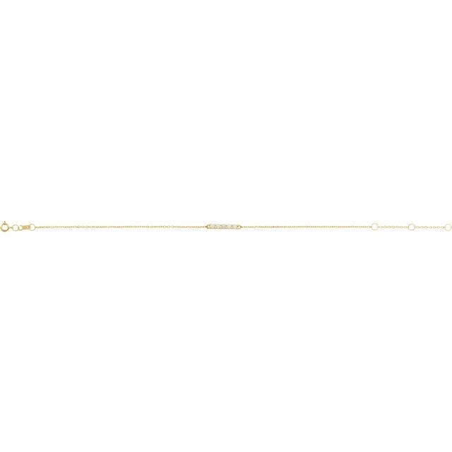 14K Yellow Natural Ethiopian Opal Bar 6 1/2-7 1/2" Bracelet