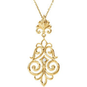 14K Yellow .03 CTW Natural Diamond 18" Necklace