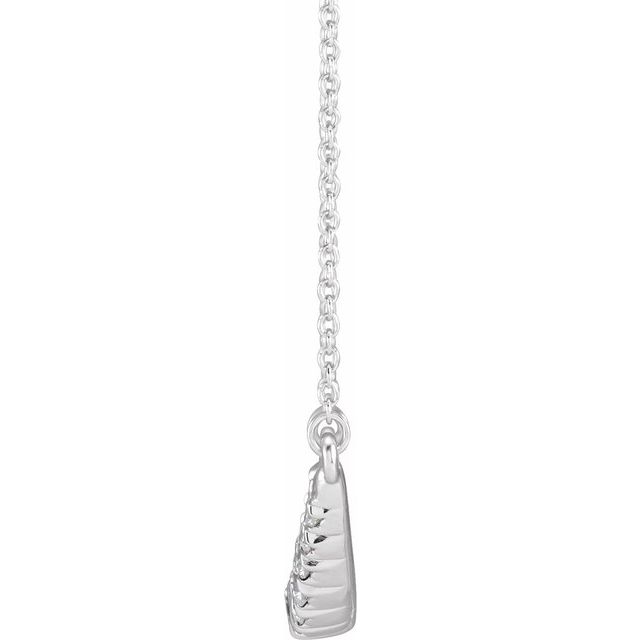 14K Lab-Grown Diamond Two-Stone, French-Set Bar, and Bar Necklace in 16-18" Length