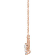 14K Lab-Grown Diamond Two-Stone, French-Set Bar, and Bar Necklace in 16-18" Length