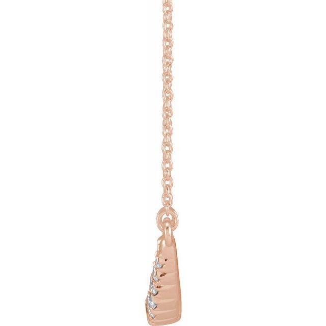 14K Lab-Grown Diamond Two-Stone, French-Set Bar, and Bar Necklace in 16-18" Length