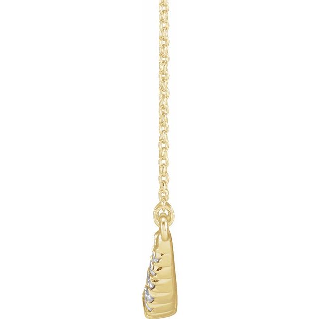 14K Lab-Grown Diamond Two-Stone, French-Set Bar, and Bar Necklace in 16-18" Length