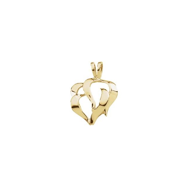 10K Yellow Heart Pendant