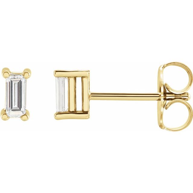 14K Yellow 1/4 CTW Lab-Grown Diamond Stud Earrings