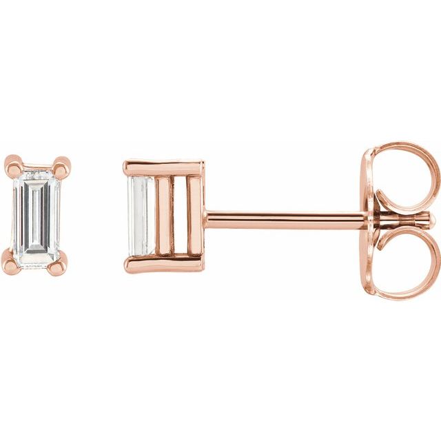 14K Rose 1/4 CTW Lab-Grown Diamond Stud Earrings