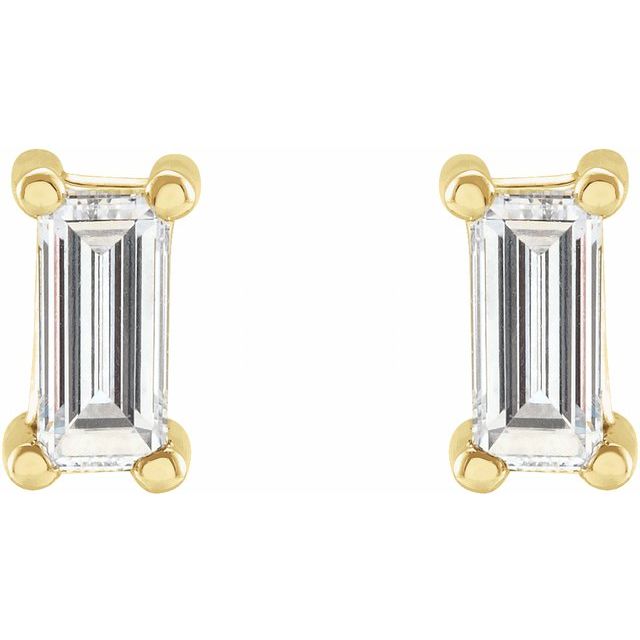 14K Yellow 1/4 CTW Lab-Grown Diamond Stud Earrings