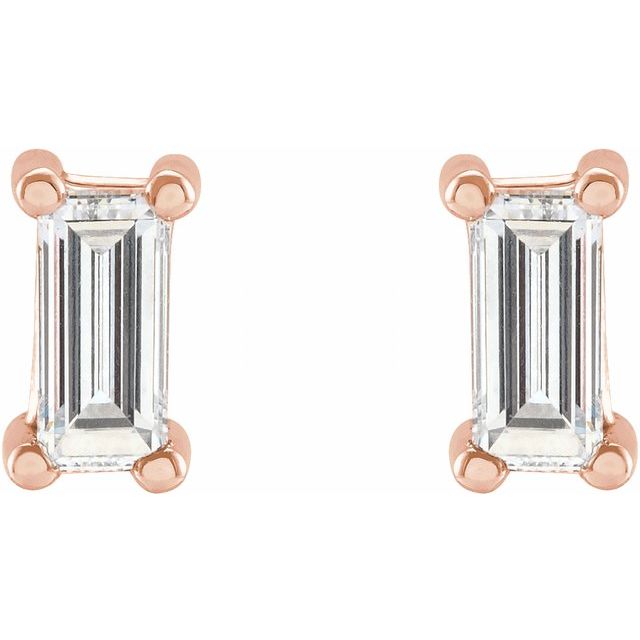 14K Rose 1/4 CTW Lab-Grown Diamond Stud Earrings