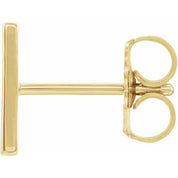 14K Yellow Single Initial H Earring