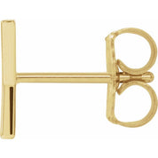 14K Yellow Single Initial Y Earring