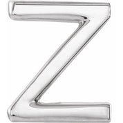 14K White Single Initial Z Earring