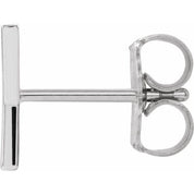 Platinum Single Initial Y Earring