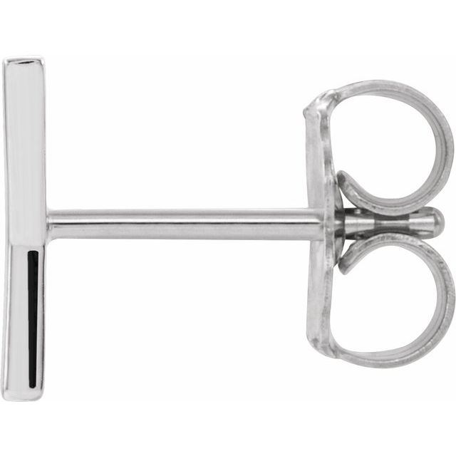 Platinum Single Initial Y Earring