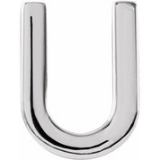 Platinum Single Initial U Earring