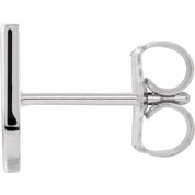 Platinum Single Initial U Earring