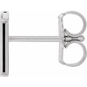 Platinum Single Initial T Earring