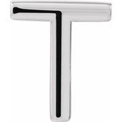 Platinum Single Initial T Earring