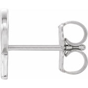 Platinum Single Initial P Earring