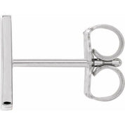 Platinum Single Initial N Earring