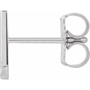 Platinum Single Initial L Earring