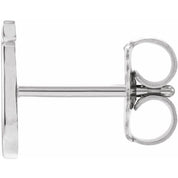 Platinum Single Initial J Earring