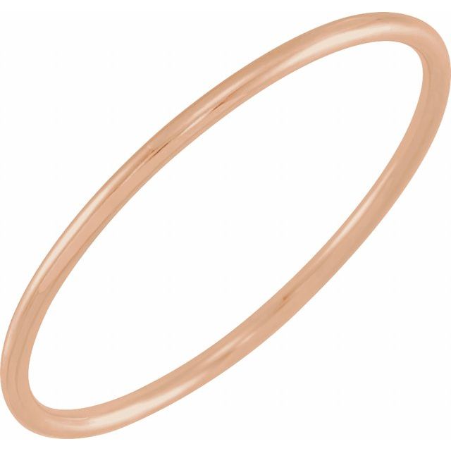 14K Rose Gold Stackable Ring Size 8 - Elegant and Versatile