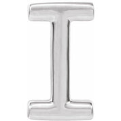 Platinum Single Initial I Earring