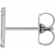 Platinum Single Initial I Earring