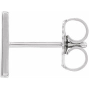 Platinum Single Initial H Earring
