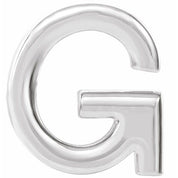 Platinum Single Initial G Earring