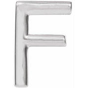 Platinum Single Initial F Earring