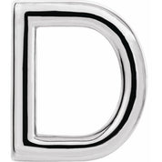 Platinum Single Initial D Earring