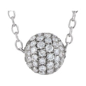 14K 6 mm 3/8 CTW Natural Diamond Ball Necklace 16-18"