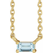 Natural Gemstone Solitaire Necklace 0.15 Carat TCW Topaz & Tourmaline
