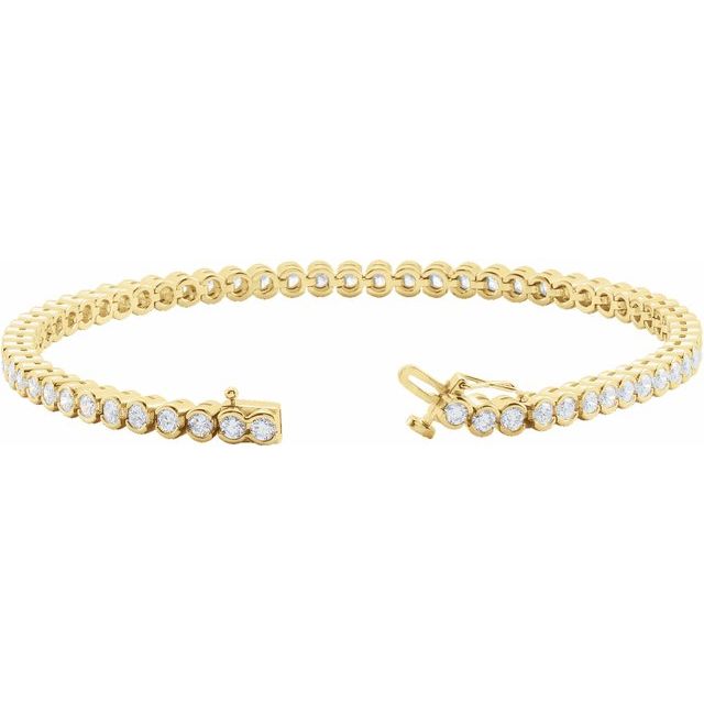 14K Yellow 6 CTW Natural Diamond Line 7 1/4" Bracelet