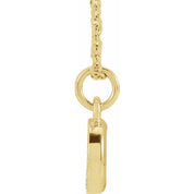 14K Yellow .05 CTW Natural Diamond Petite Initial Necklace 16-18"