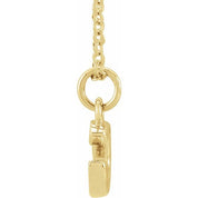 14K Yellow .05 CTW Natural Diamond Petite Initial Necklace 16-18"