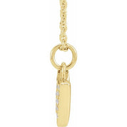 14K Yellow .05 CTW Natural Diamond Petite Initial Necklace 16-18"