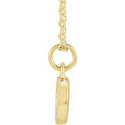 14K Yellow .05 CTW Natural Diamond Petite Initial Necklace 16-18"